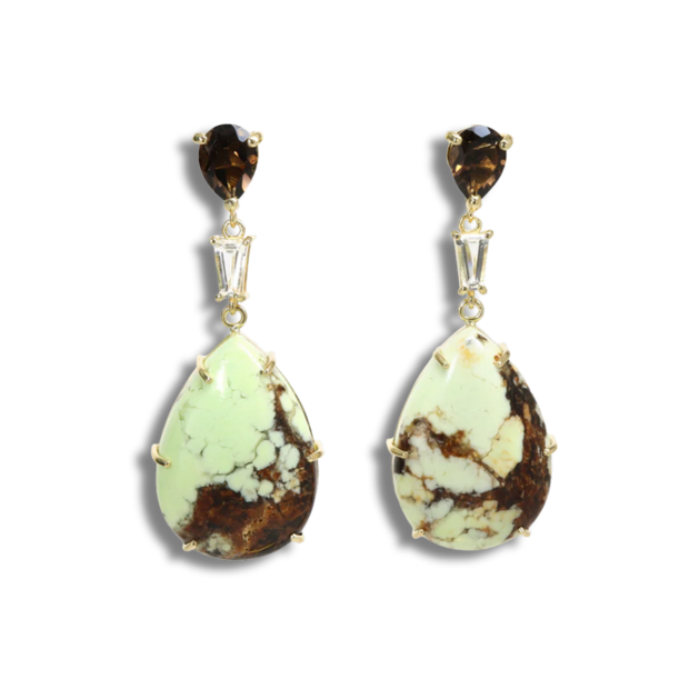 Lemon Chrysoprase × Smoky Quartz