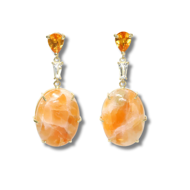 Orange Calcite × Mandarin Garnet