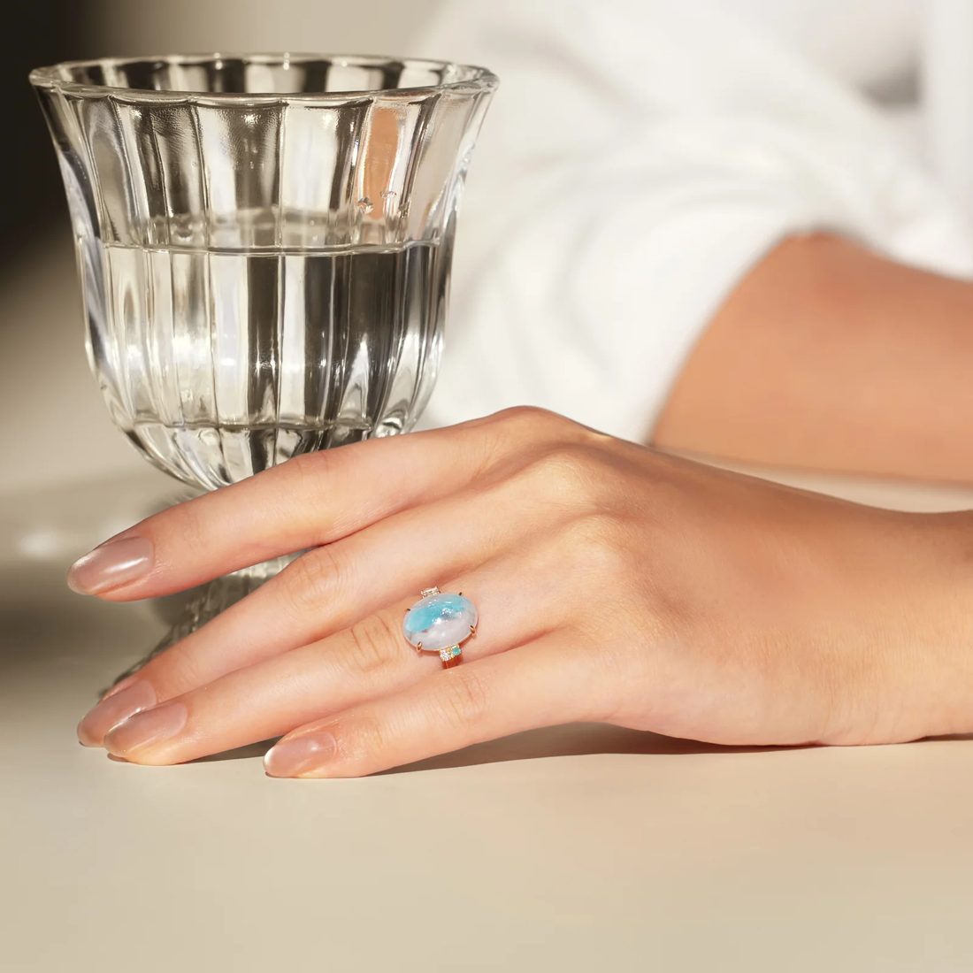 on the hand