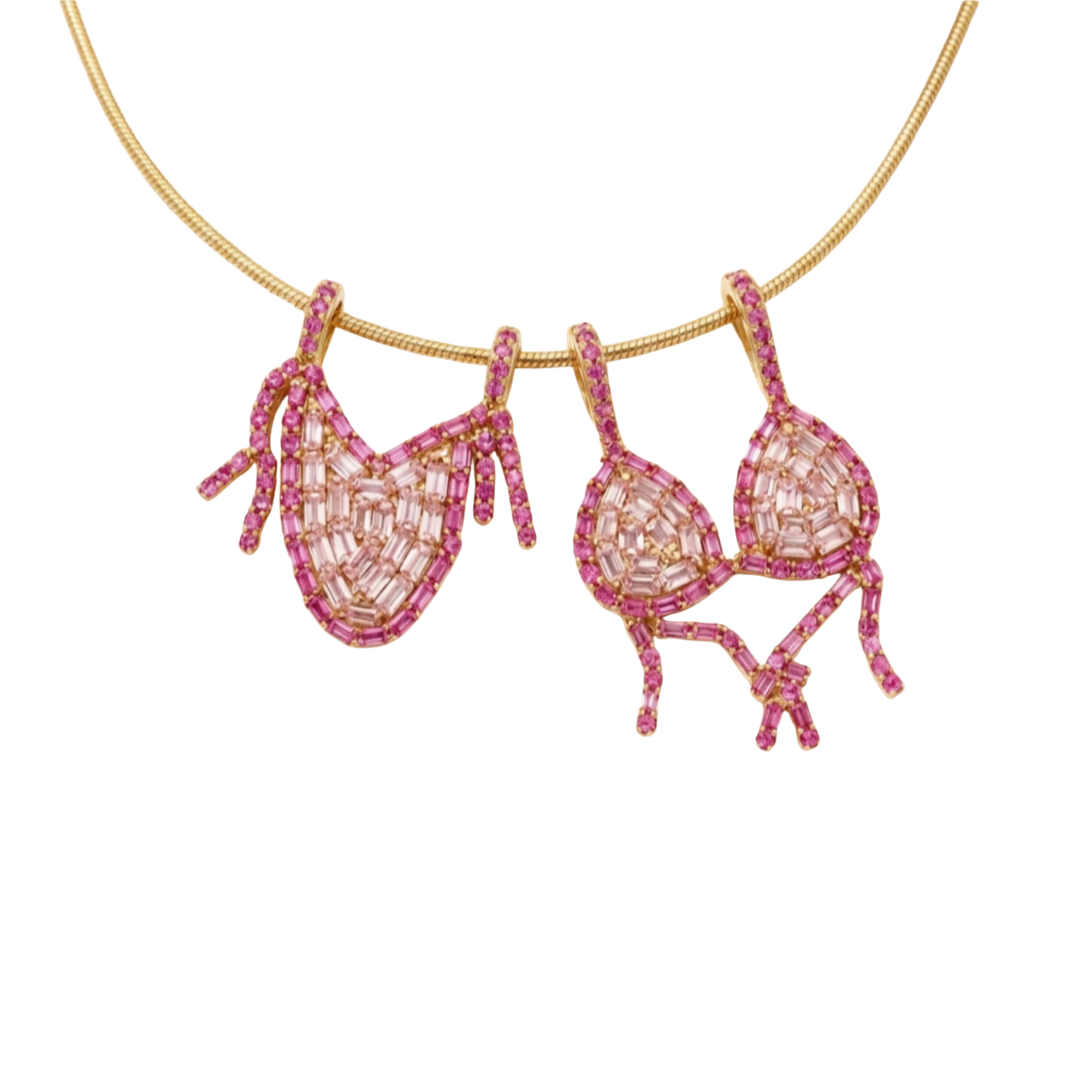 Bikini-set charm necklace