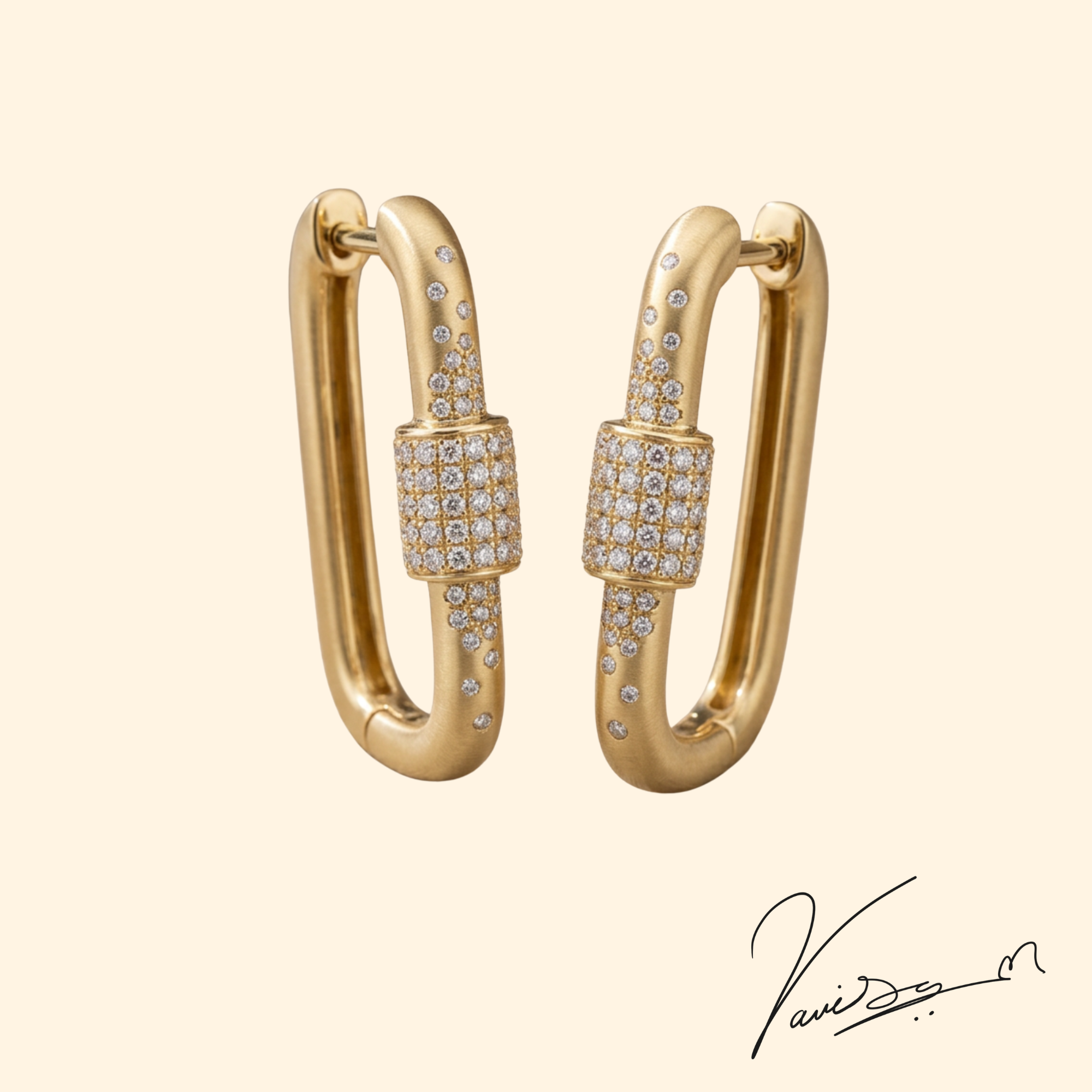 Carabiner hoop earrings