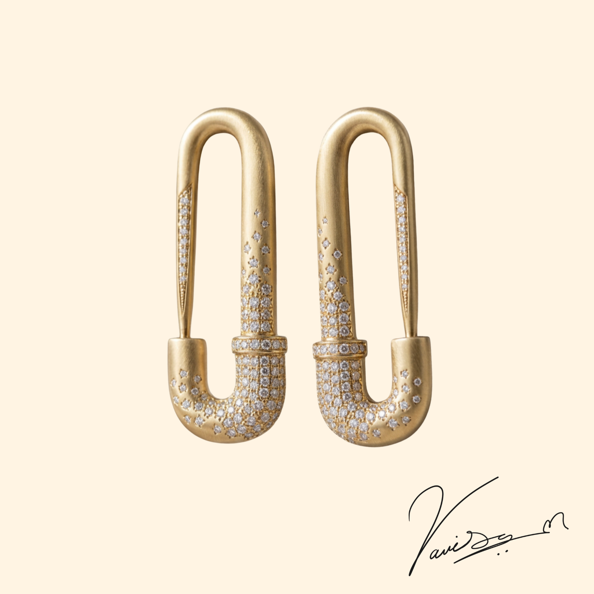 Safety-pin earrings