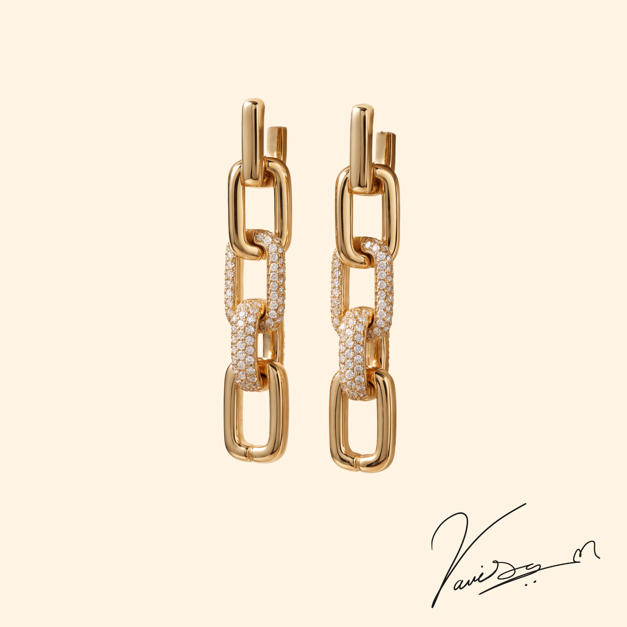 Chain link earrings