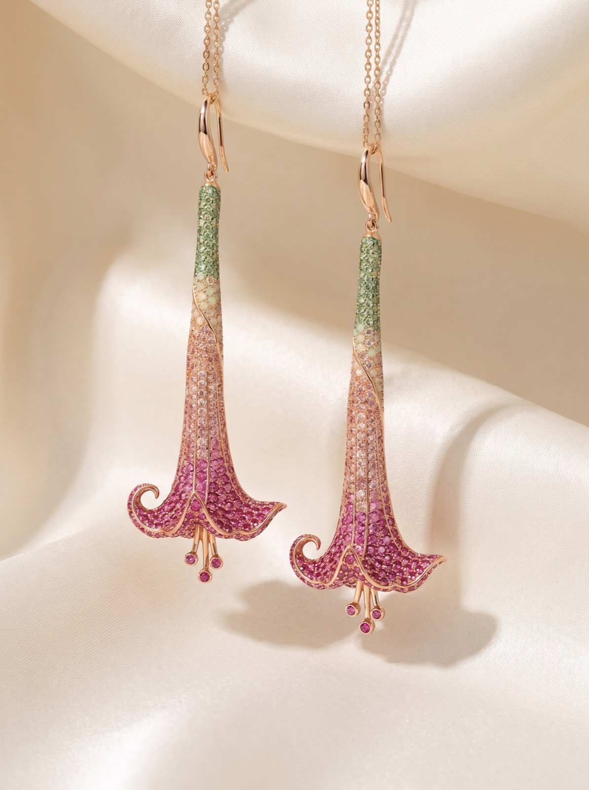 Foxglove drop earrings