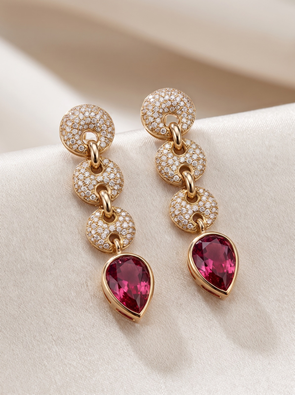 Inverted pear-drop earrings