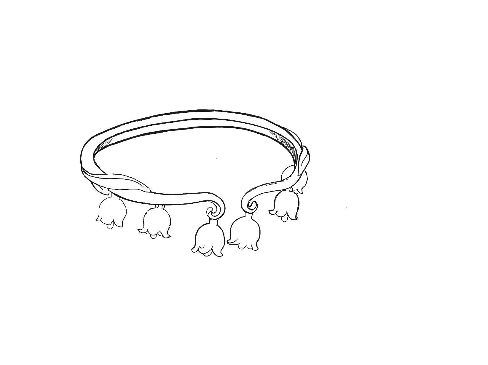 Lily-of-the-valley bracelet sketch