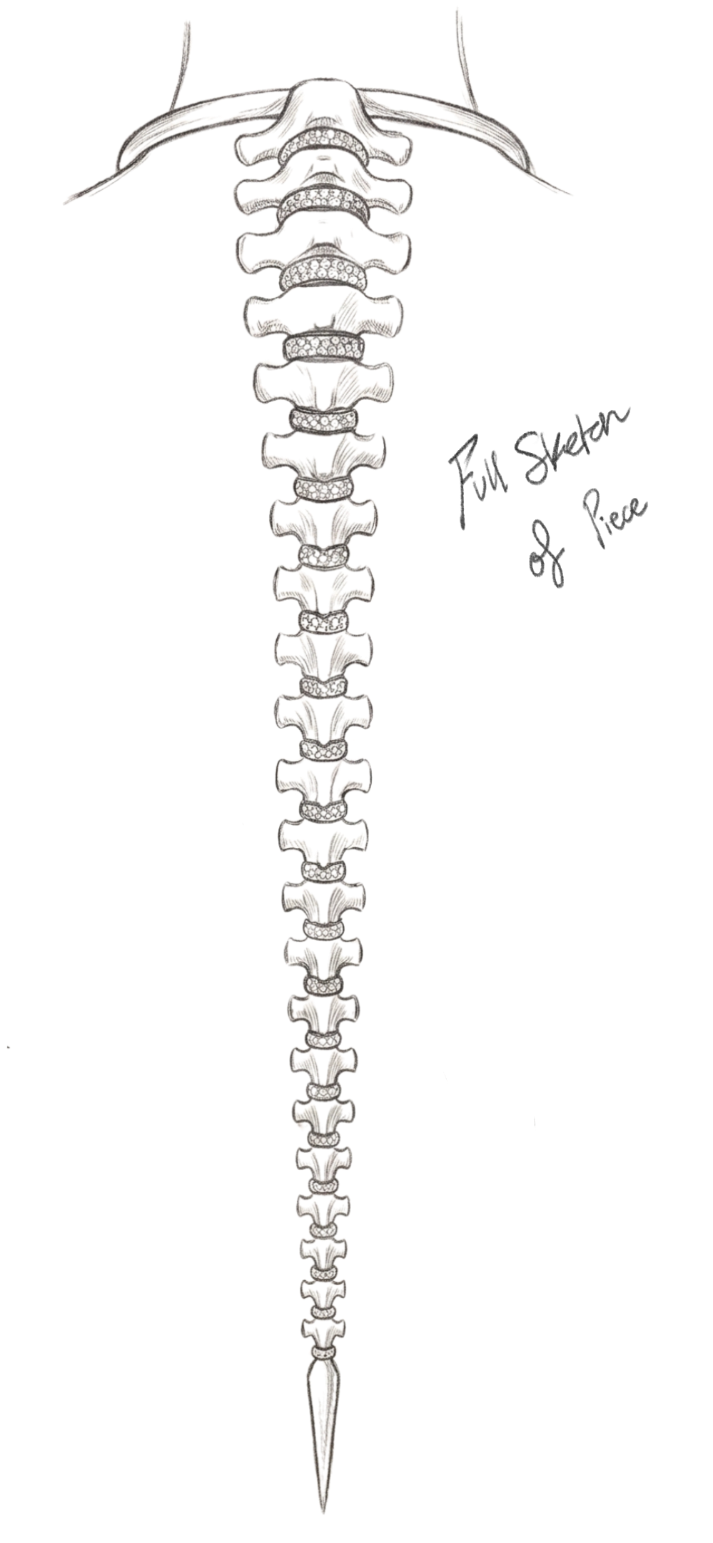 Spine full back-piece sketch