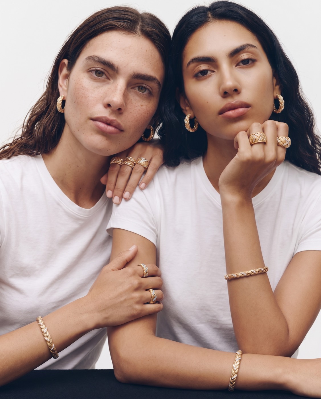 Woven gold worn